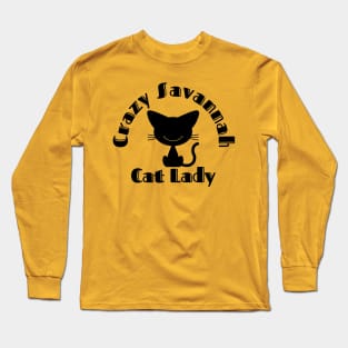 Crazy Savannah Cat Lady Long Sleeve T-Shirt